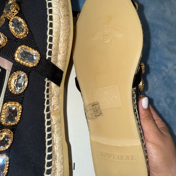 Gucci Black and Gold Espadrilles - Picture 3 of 7